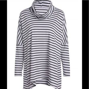 Oversized turtleneck tunic top